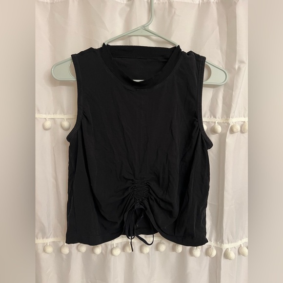 Lululemon Athletica Cinch Me Up Front Tank Black Size 4 - Picture 6 of 7